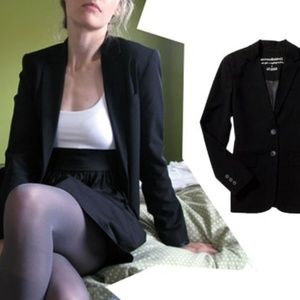 💼 Pinstripe Norma Kamali boyfriend jacket size 10
